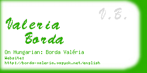 valeria borda business card