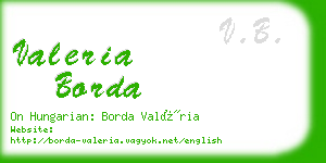 valeria borda business card